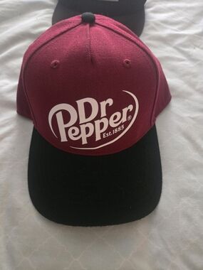 Dr Pepper Maroon and Black Logo Baseball Hat